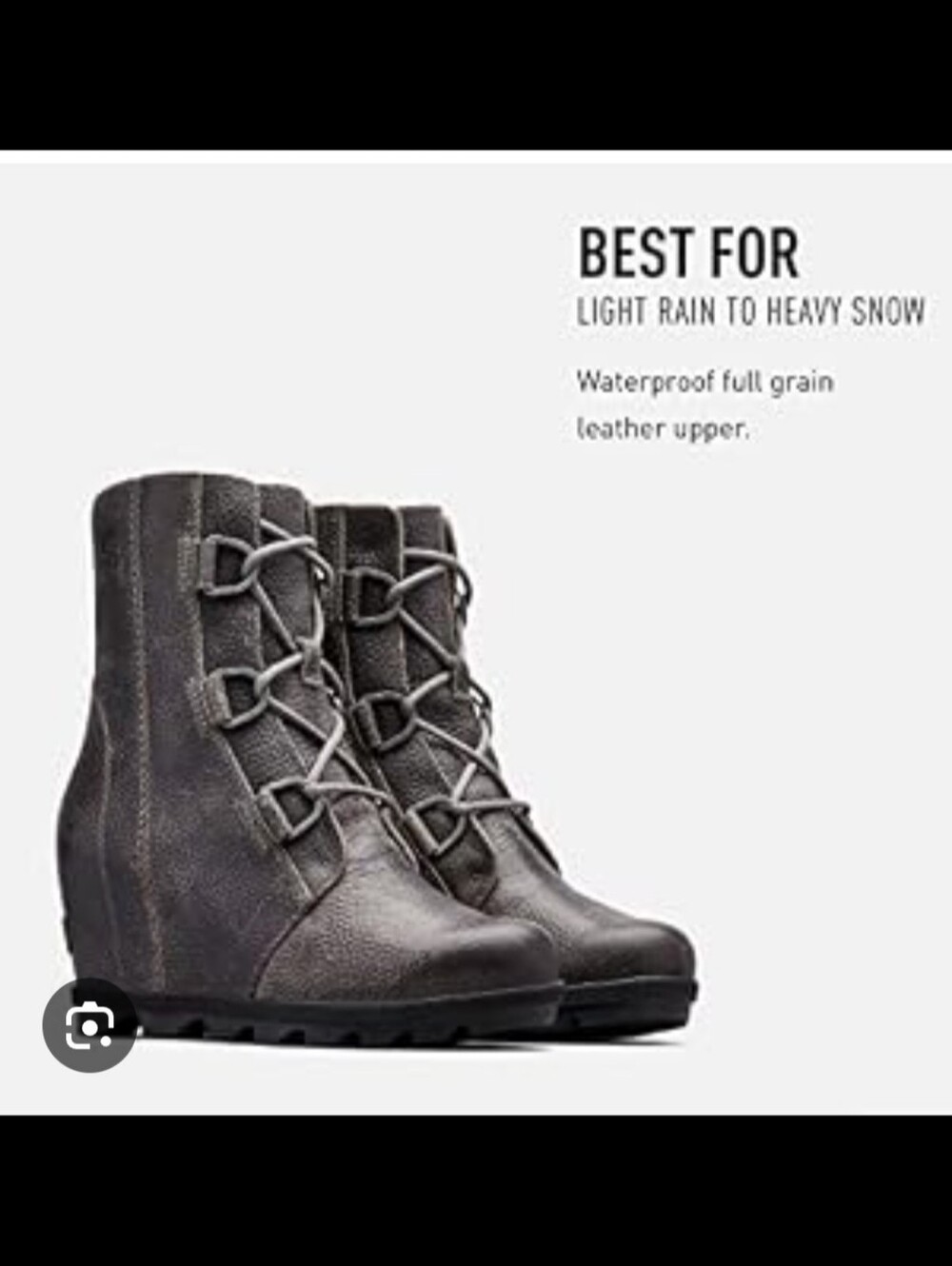 Sorel Joan Of Arctic II Waterproof Wedge Booties In Quarry Size 8